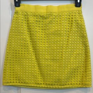LOFT Yellow Pencil Mini Skirt for Cocktail Events